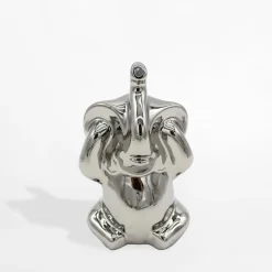 inny Figurka dekoracyjna srebrna SŁOŃ zakryte uszy 13,8 cm