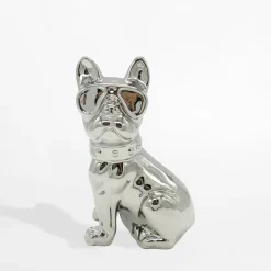 Figurki Dekoracyjne|inny Figurka dekoracyjna srebrna PIES 17,5 cm