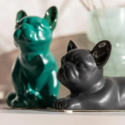 inny Figurka dekoracyjna zielona PIES 16 cm