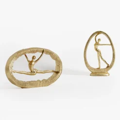 inny Figurka dekoracyjna złota GIMNASTYCZKA 16 cm