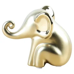 Figurka dekoracyjna złota SŁOŃ 10 cm