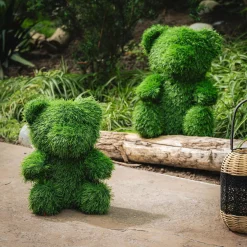 Figurki Dekoracyjne|inny Figurka do ogrodu, miś, sztuczna trawa, 50 cm