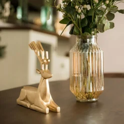 Figurka JELEŃ złoty 21 cm.