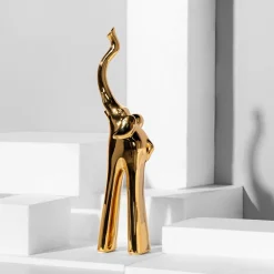 Figurki Dekoracyjne|inny Figurka złota SŁOŃ 37 cm