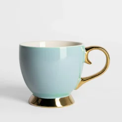 Filiżanki I Spodki| Filiżanka porcelanowa na nóżce Jumbo AURORA GOLD 400 ml