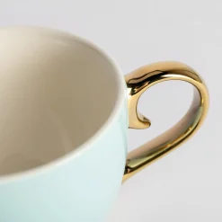 Filiżanki I Spodki| Filiżanka porcelanowa na nóżce Jumbo AURORA GOLD 400 ml