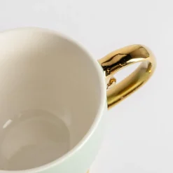 Filiżanki I Spodki| Filiżanka porcelanowa na nóżce Jumbo AURORA GOLD 400 ml