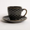 Prima Cucina Filiżanka ze spodkiem czarna BRESCA 220 ml