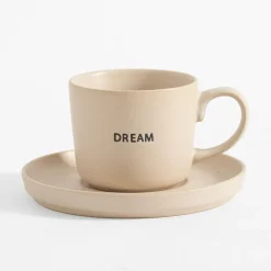 Filiżanki I Spodki| Filiżanka ze spodkiem kremowa MATTE 220 ml