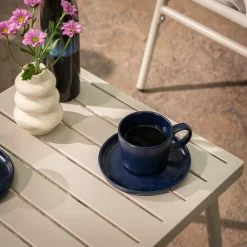 Filiżanka ze spodkiem niebieski MATTE 220 ml