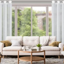 Eurofirany Firana na przelotkach biała ANIA 140x250 cm