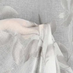 Eurofirany Firana na przelotkach biało-srebrna ESTELLA 140x250 cm