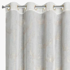 Eurofirany Firana na przelotkach biało-złota AMALIA 140x250 cm