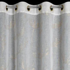 Eurofirany Firana na przelotkach biało-złota AMALIA 140x250 cm