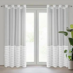 Firany, Zasłony I Akcesoria|Eurofirany Firana na przelotkach etno biała DANA 140x250 cm