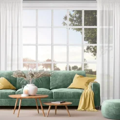 Firany, Zasłony I Akcesoria|Eurofirany Firana na taśmie biała DEBRA 300x270 cm