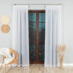 Firany, Zasłony I Akcesoria|inny Firana na taśmie biała WOAL 140x250 cm