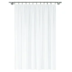 Firany, Zasłony I Akcesoria| Firana na taśmie marszczonej biała DIANA 140x260 cm