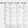 Firany, Zasłony I Akcesoria|Eurofirany Firana z falbanami biała AURA 140x250 cm