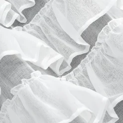 Firany, Zasłony I Akcesoria|Eurofirany Firana z falbanami biała AURA 140x250 cm