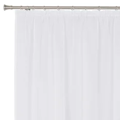 Firana z frędzlami na taśmie marszczącej biała ARLO 290x160 cm