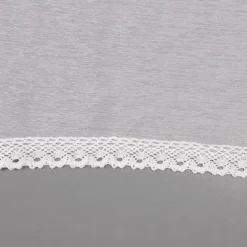 Firany, Zasłony I Akcesoria| Firana z koronką na taśmie marszczącej biała ZIGI 290x160 cm