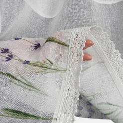 Eurofirany Firana zazdrostka biało-fioletowa ELLA 30x150 cm