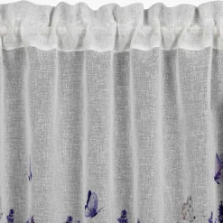 Eurofirany Firana zazdrostka biało-fioletowa ELLA 30x150 cm