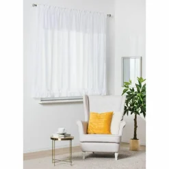 Firany, Zasłony I Akcesoria| Firanka na taśmie marszącej z fabaną EMILIA 290x160 cm