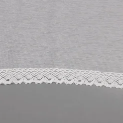Firanka na taśmie marszczącej z koronką biała NIKO 290x160 cm
