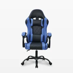 Fotel biurowy czarno-niebieski LUDOZ