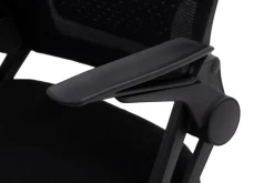 Dzieci Fotel biurowy ruchome podłokietniki FROSTEA czarny