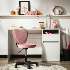 Fotele I Krzesła Do Biurka Dla Dzieci|Fotele Biurowe Dziecięce| Fotel biurowy serce różowy LOVIN
