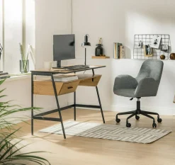 Fotele I Krzesła Do Biurka Dla Dzieci|Fotele Biurowe| Fotel biurowy szary LERMA