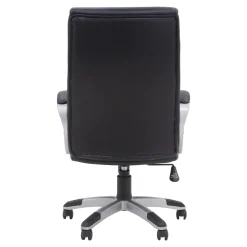 Fotele Biurowe| Fotel biurowy z czarnej ekoskóry NARBO