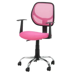 Fotele I Krzesła Do Biurka Dla Dzieci|Fotele Biurowe Dziecięce| Fotel biurowy z siatką mesh różowy NOPE