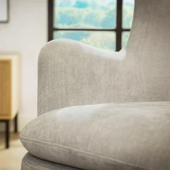 Fotele Wypoczynkowe| Fotel bujany na obrotowej podstawie szary SHOAN