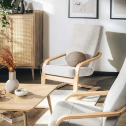 Fotel finka jasnoszary BAKU