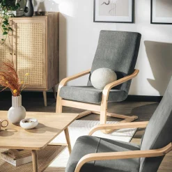 Fotel finka szary BAKU