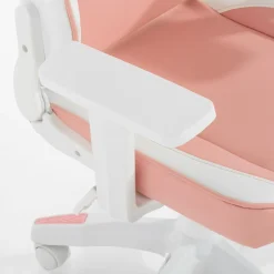 Fotel gamingowy biało-różowy CORALINDA