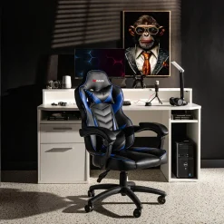 XGAME Fotel gamingowy niebieski CONTROLS