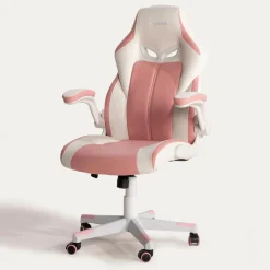 Fotele Gamingowe|Fotele Biurowe| Fotel gamingowy różowy-biały UDANDO