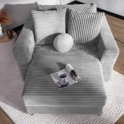 Fotele Wypoczynkowe| Fotel loveseat jasnoszara NOEMI