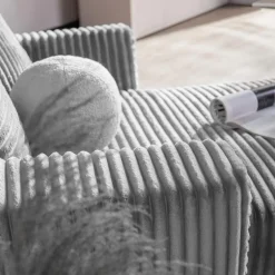 Fotele Wypoczynkowe| Fotel loveseat jasnoszara NOEMI