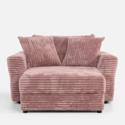 Fotel loveseat pudrowy róż NOEMI