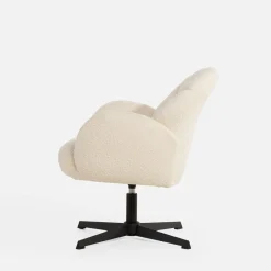 inny Fotel obrotowy biały LISKON