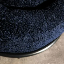 Fotele Wypoczynkowe| Fotel obrotowy granatowy CAPRIOLA