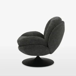 Fotele Wypoczynkowe| Fotel obrotowy szary DUNNE