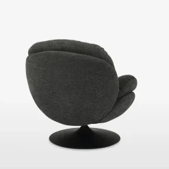 Fotele Wypoczynkowe| Fotel obrotowy szary DUNNE