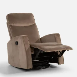 inny Fotel obrotowy z funkcją relaks beżowy LUTTIN